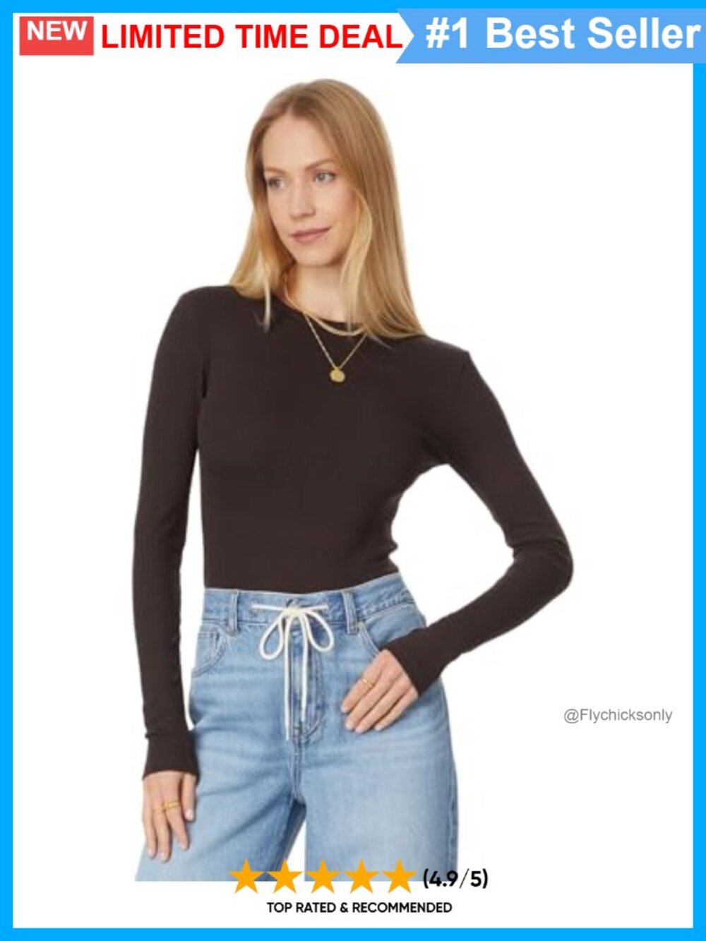 Madewell Modal Rib Long Sleeve Crew Neck Fitted T-Shirt